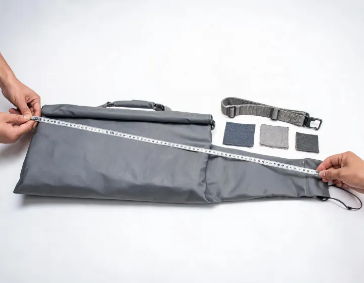 Dry bag sample being measured