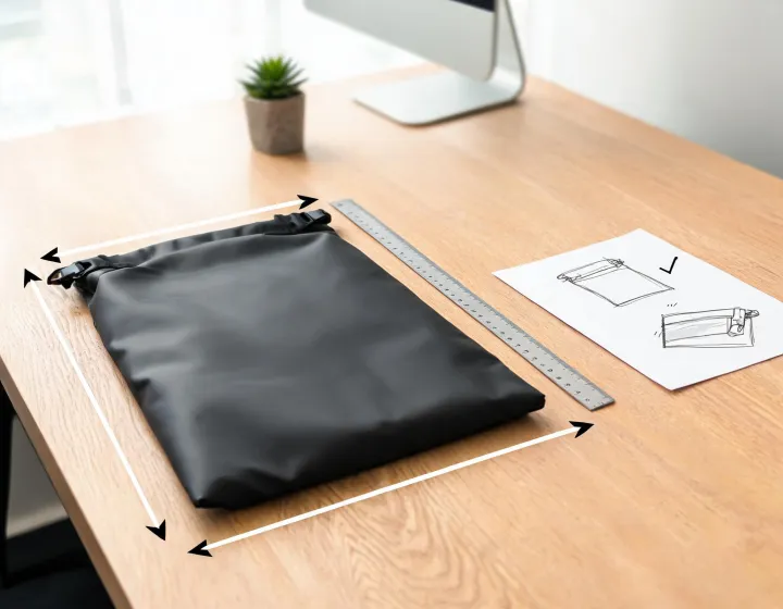 Buyer assembling a dry bag specification pack